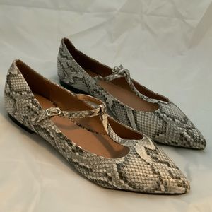 Snake pattern, women flats